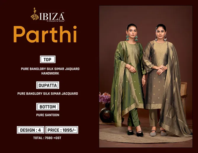 Parthi By Ibiza Banglory Silk Designer Salwar Kameez Wholesalers In Delhi