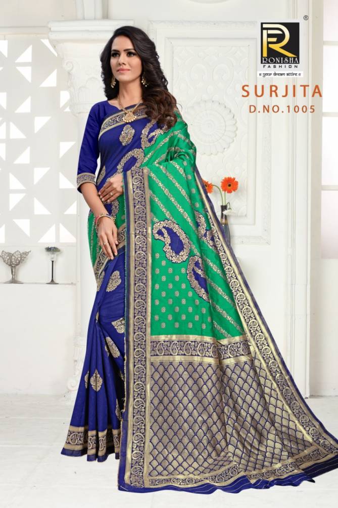 Ronisha Surjita Casual Wear Silk Latest Saree Collection
