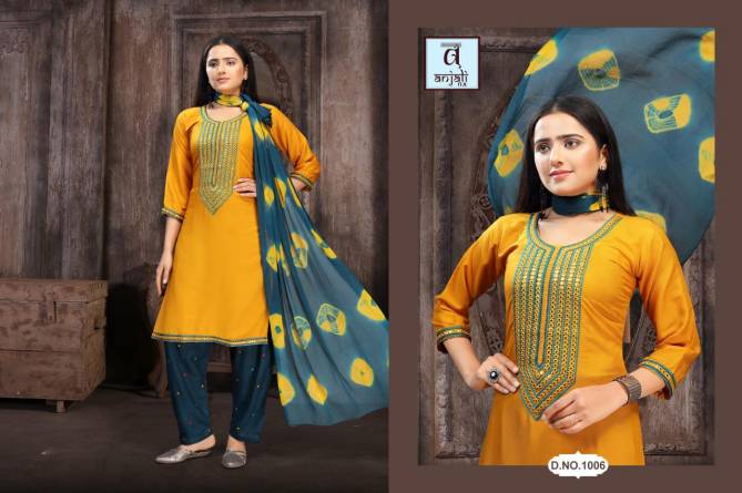 Anjali Alvira Latest fancy Casual Regular Wear Readymade Salwar Suit Collection
 