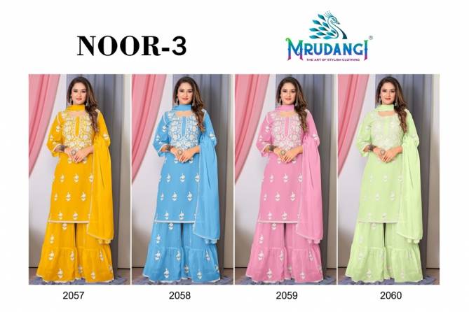 Noor 3 By Mrudangi Georgette Sharara Suits Exporters In India