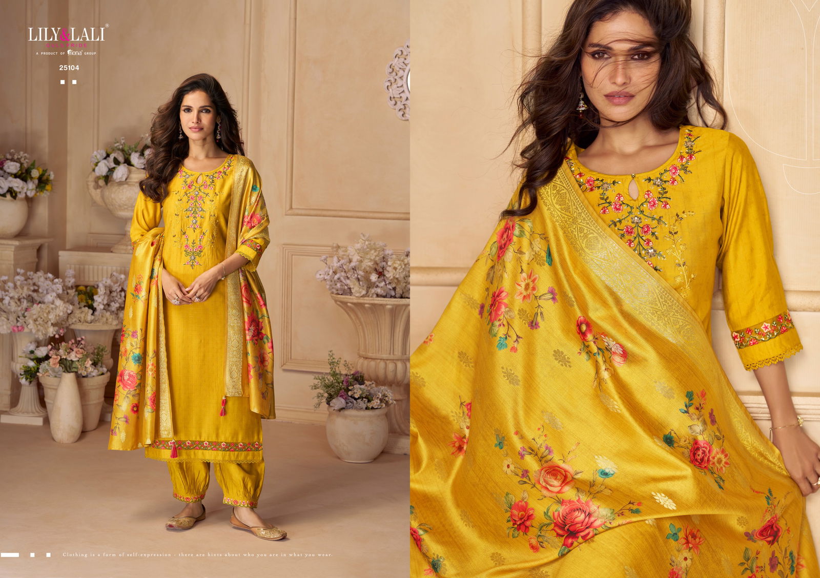 Khwab By Lily And Lali Viscose Top Bottom With Dupatta Exporters In India