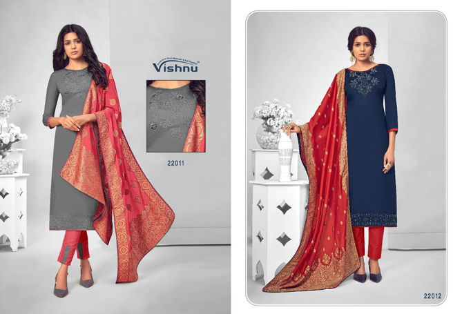 VISHNU NAJNI VOL-2 latest fancy Festive Wear Modal silk With Swarovski Work Heavy Salwar Suit Collection