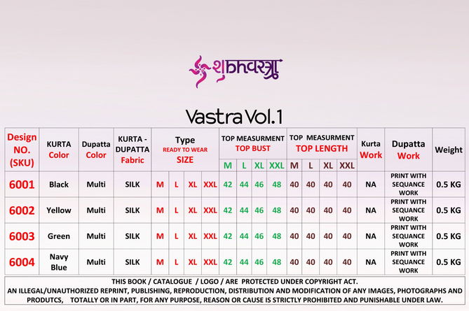 Vastra Vol 1 By Shubhvastra Silk Kurta With Dupatta Suppliers In India