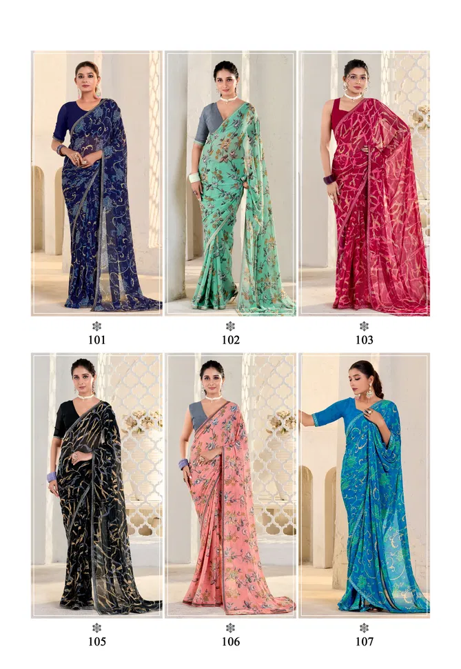 Florance By Kriyansha Georgette Daily Wear Sarees Wholesale Online