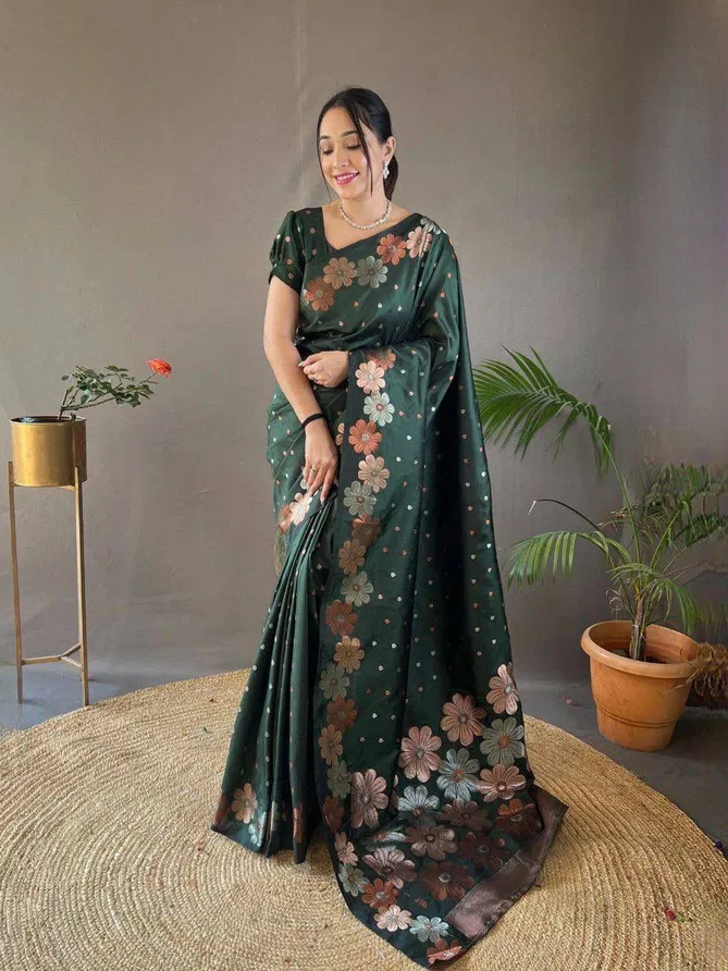 KT 158 Designer Banarasi Soft Silk Occasion Wear Saree Suppliers In India