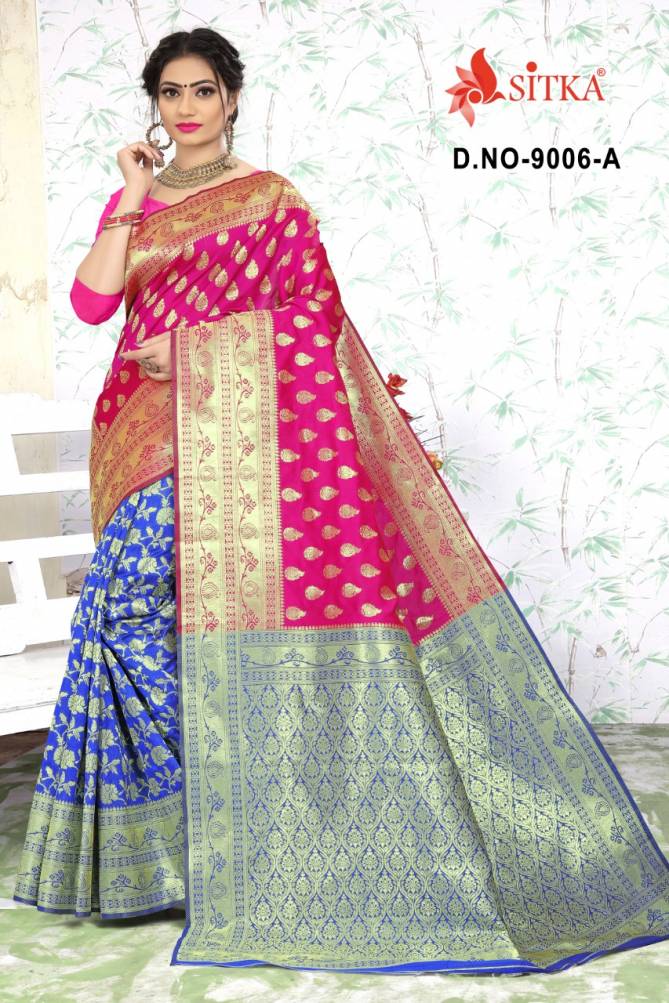Jahnvi 9006 Latest Designer Heavy Festive Wear Heavy Cotton Silk Sarees Collection
