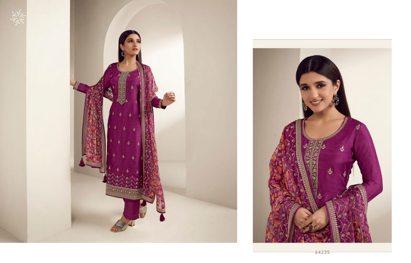 Vinay Kaseesh Aashna Vol 2 Embroidery Silk Designer Salwar Suits
