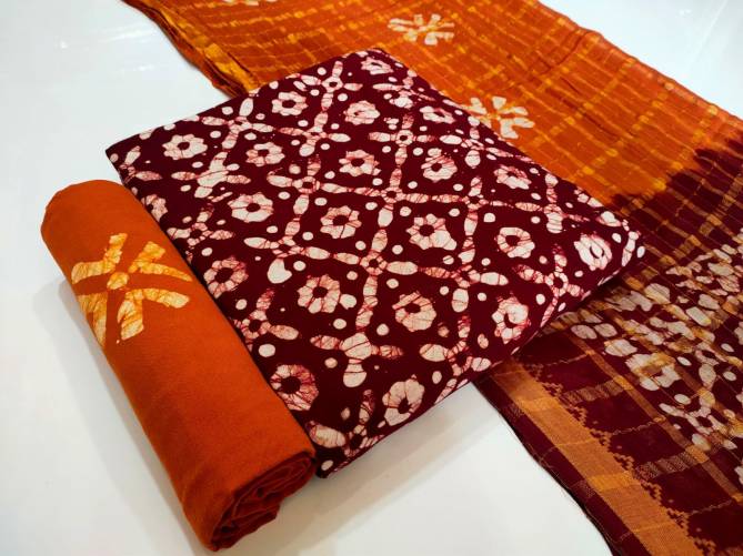 Rayon Premium Batik Print 1 Latest Casual Wear Printed Dress Material Collection