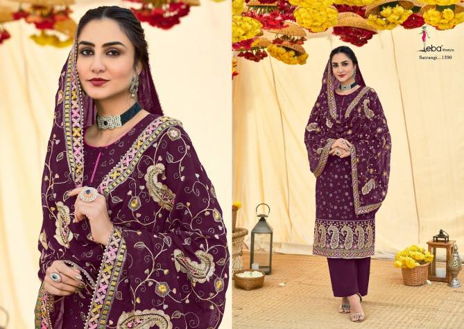 Eba Satrangi 1387 Series Heavy Festive Wear Embroidery Salwar Kameez Collection