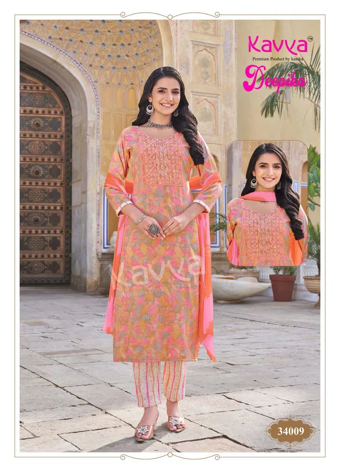 Deepika Vol 34 By Kavya Straight Kurti With Bottom Dupatta Wholesale Online