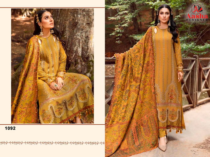 Aasha 1092 Embroidery Printed Rayon Pakistani Salwar Suits Manufacturers