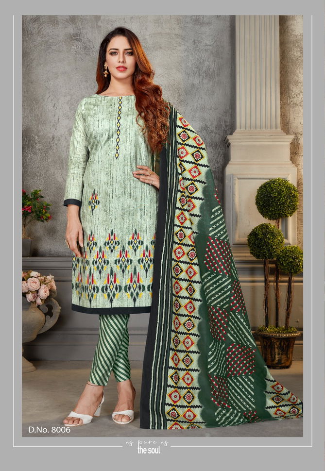 SC laadki Vol-8 Latest Fancy Designer Casual Regular Wear Cotton Printed Dress Material Collection