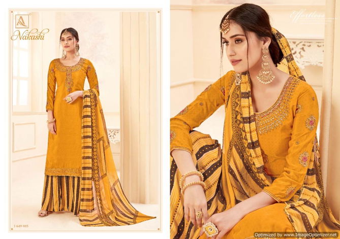 Alok Nakashi Heavy Nakashi Work Latest Designer Heavy Embroidery Worked Neck Design Salwar Suit Collection 