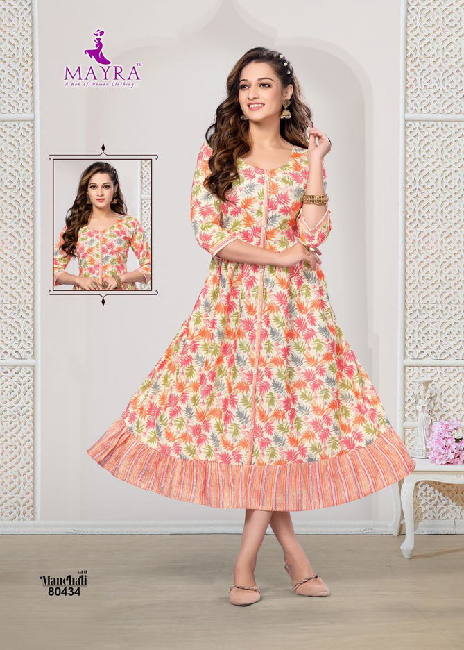 Mayra Manchali 3 Designer Capsuil Printed Kurti Catalog
