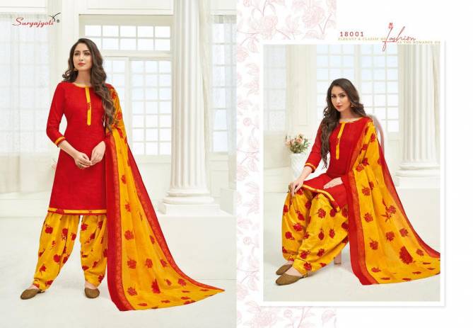 Suryajyoti Patiyala Kudi 18 New Pattern Designer Pure Cotton Printed Patiyala Dress Material Collection 