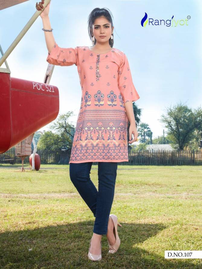 Rangjyot Forever Vol-1 Latest Printed Rayon Fancy Western Top Collection