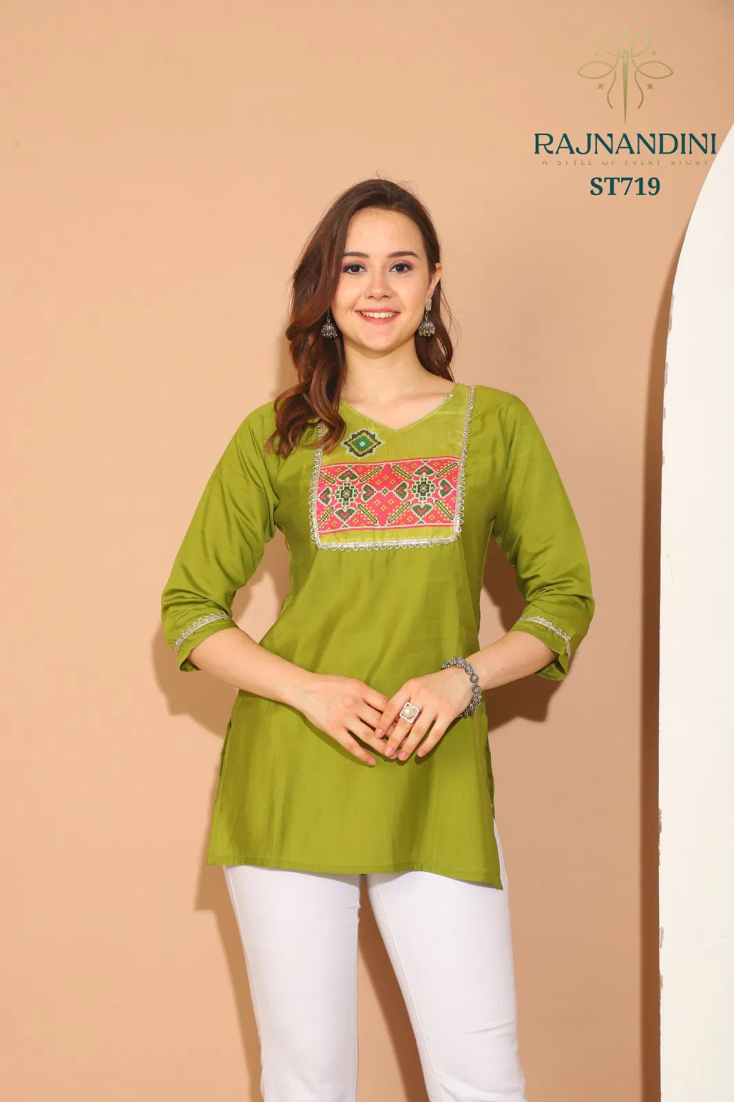 Kiara By Rajnandini Roman Silk Ladies Top Orders In India