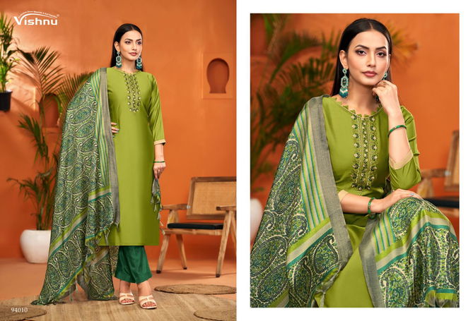 Evanka Vol 11 By Vishnu Roman Silk Designer Dress Material Exporters In India