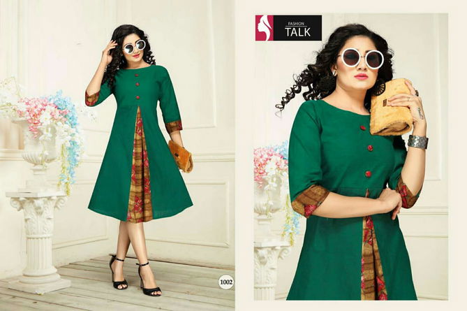 Ft Freny 2 Latest Designer Regular Wear Handloom Cotton Fancy Designer Kurtis Collection
