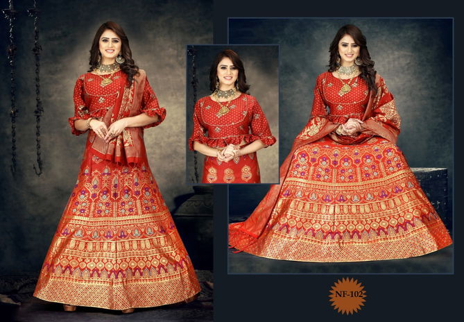 Navya 1 Latest Designer Banarasi Silk Wedding Wear Lehenga Choli  Collection