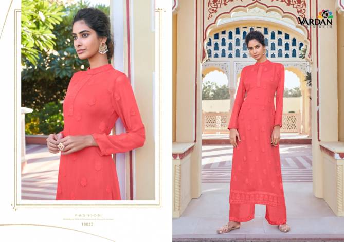 Mahel Vol 1 By Vardan Designer Heavy Fox Gorgert With Embroidery Kurti With Bottom Wholesale In India