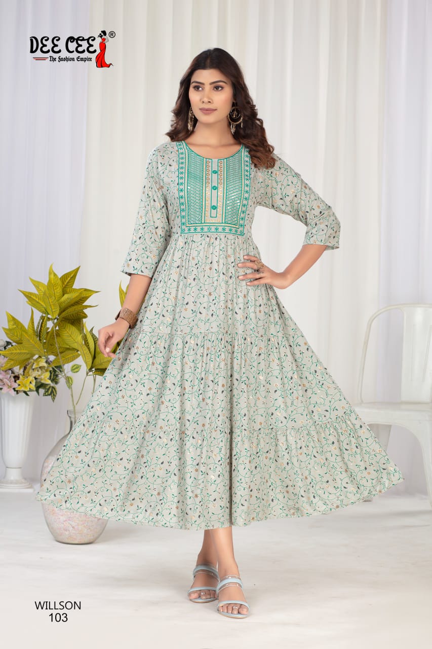 Deecee Willson Casual Wear Fancy Rayon Kurtis Collection