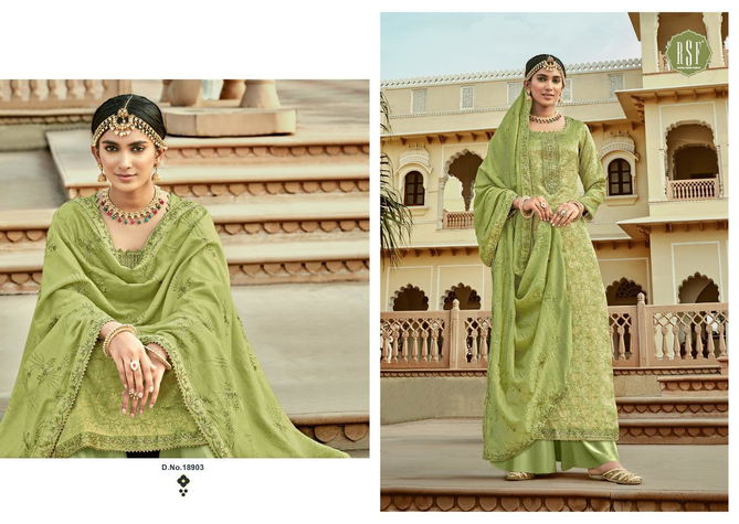 Rsf Swag 7 Beauty of Jacquard Embroidery With Hand Work Wedding Wear Salwar Kameez Collection
