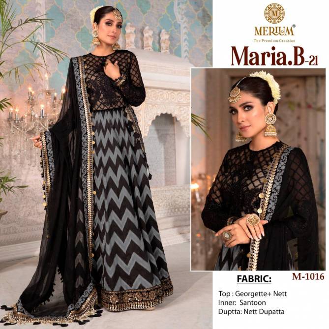 Merium Mbroidered Mariya B 21 Latest Fancy Designer Festive Wear Georgette Pakistani Salwar Kameez Collection
