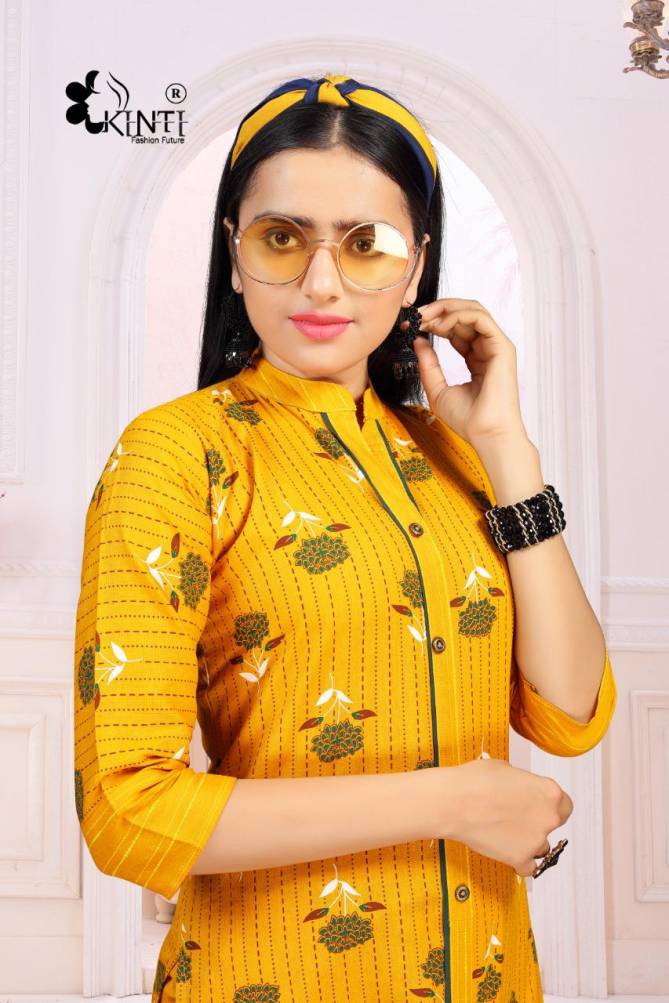 Kinti Crypto Currency 6 Casual Wear Printed Cotton Kurtis Collection
