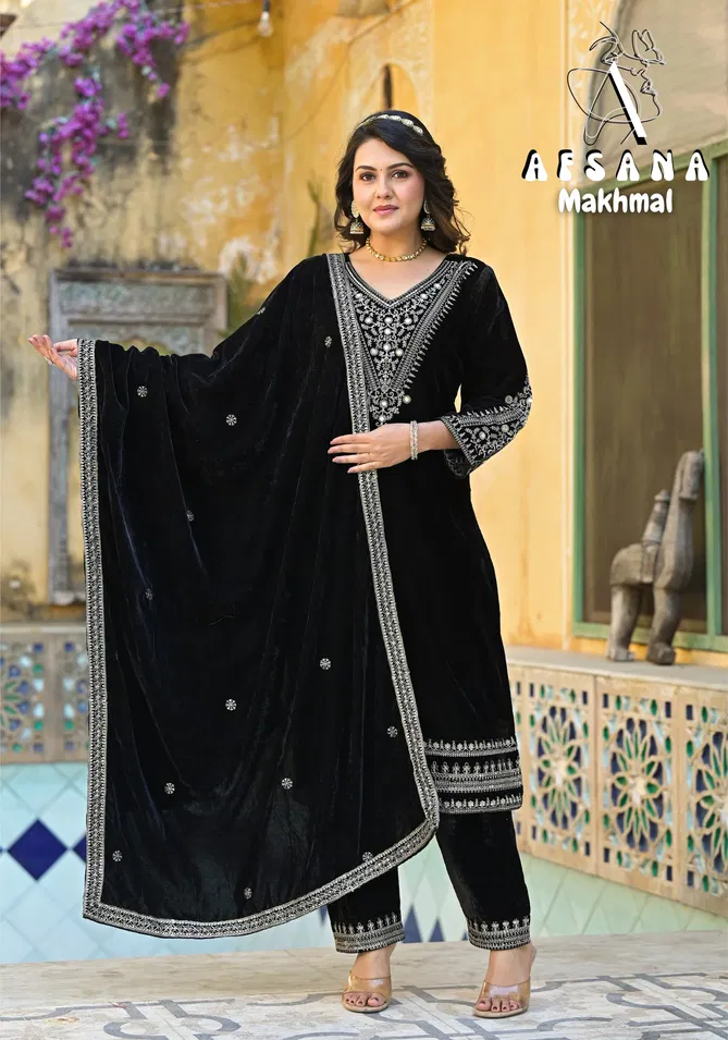 Makhmal By Afsana Velvet Embroidery Readymade Suits Suppliers In India