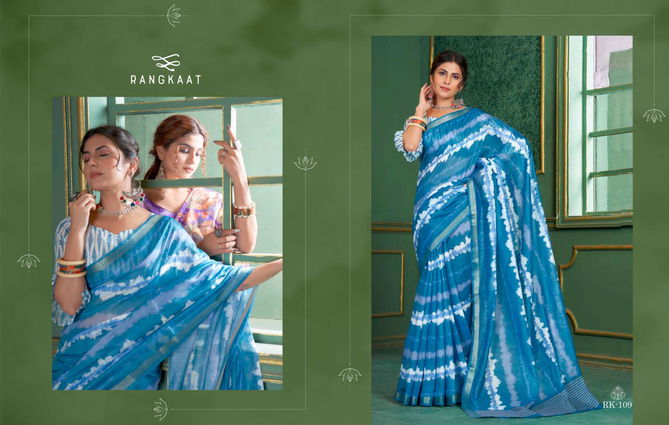 Rangkaat 101 TO 109 Chanderi Cotton Printed Saree Wholesale Market In Surat