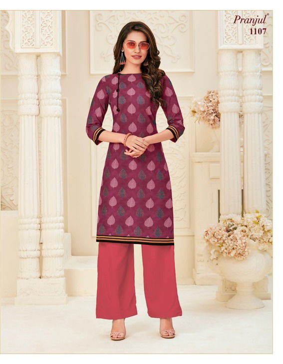 Pranjul Pari Vol 1 Latest Pure Cotton Classy Printed Kurti Collection 