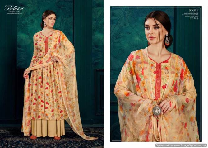 Belliza Noorie Latest Collection Of Full Printed Pure Pashmina Dresss Material Collection 