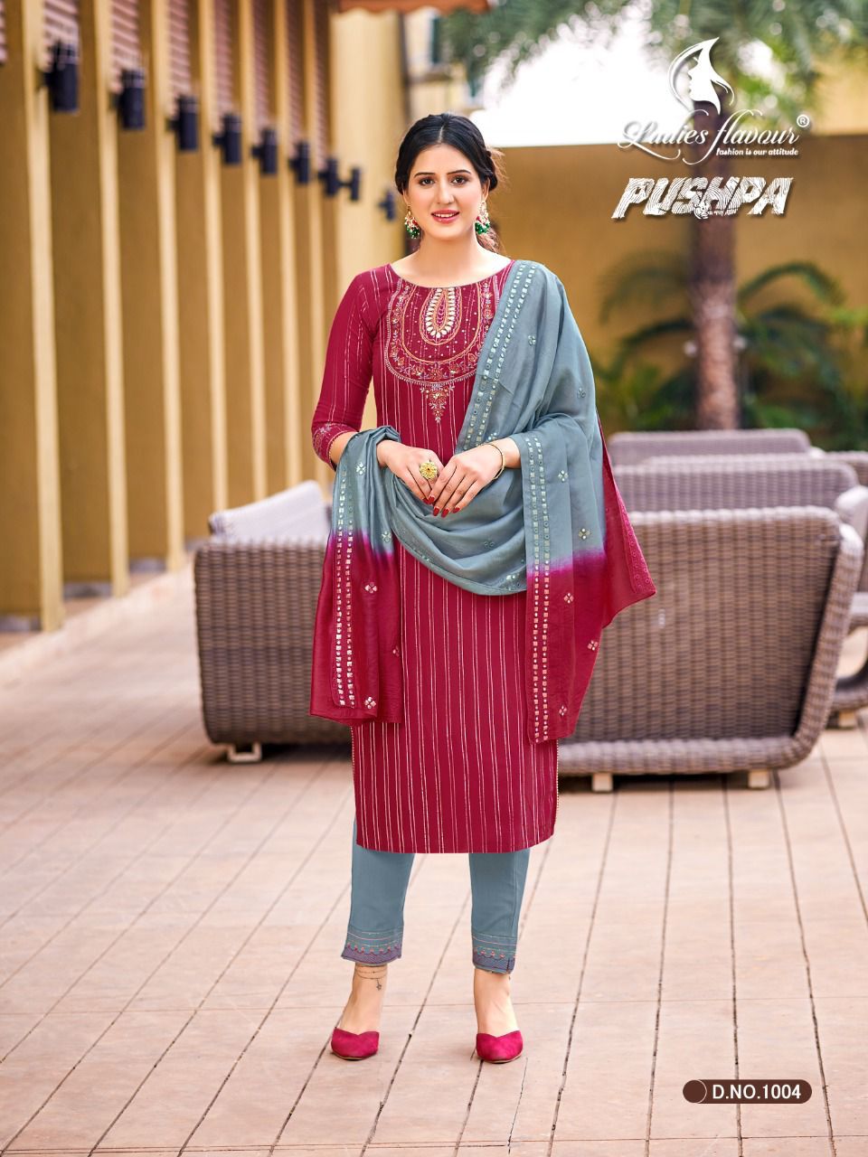 Ladies Flavour Pushpa Latest Festive Wear Rayon Designer Wear Ready Made Collection