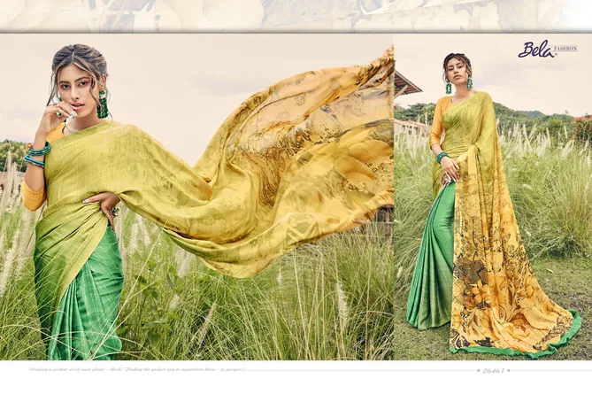 BELA SILKY VOL-7 Latest Fancy Festive Wear Satin Silk Digital Printed saree Collection