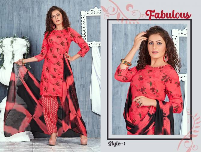 Trendy Honour Latest Designer Rayon Printed Ready Made Regular Wear Dress Collection 