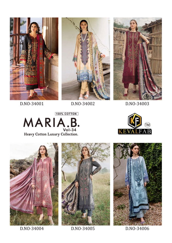 Maria B Vol 34 By Keval Fab Heavy Luxury Cotton Dress Material Suppliers In India