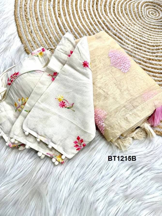 BT 1215 Colours Pure Chanderi Cotton Designer Saree Manufacturers