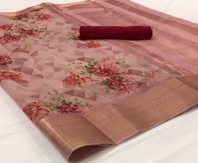 Rajyog Organza Latest Designer Casual Wear Saree Collection 