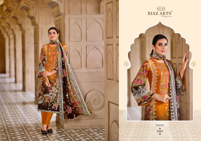 Musafir Vol 18 By Riaz Arts Karachi Lawn Digital Printed Dress Material Orders In India