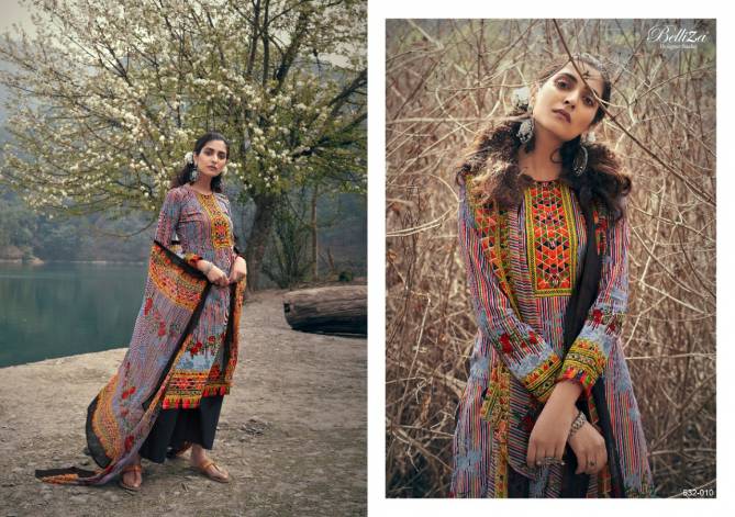 Belliza Fancy Latest Designer Festive Wear Pure Cotton Digital Printed Designer Dress Material Collection
