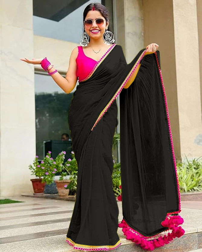 Shamal Georgette Designer Party Wear Sarees Wholesalers In Delhi