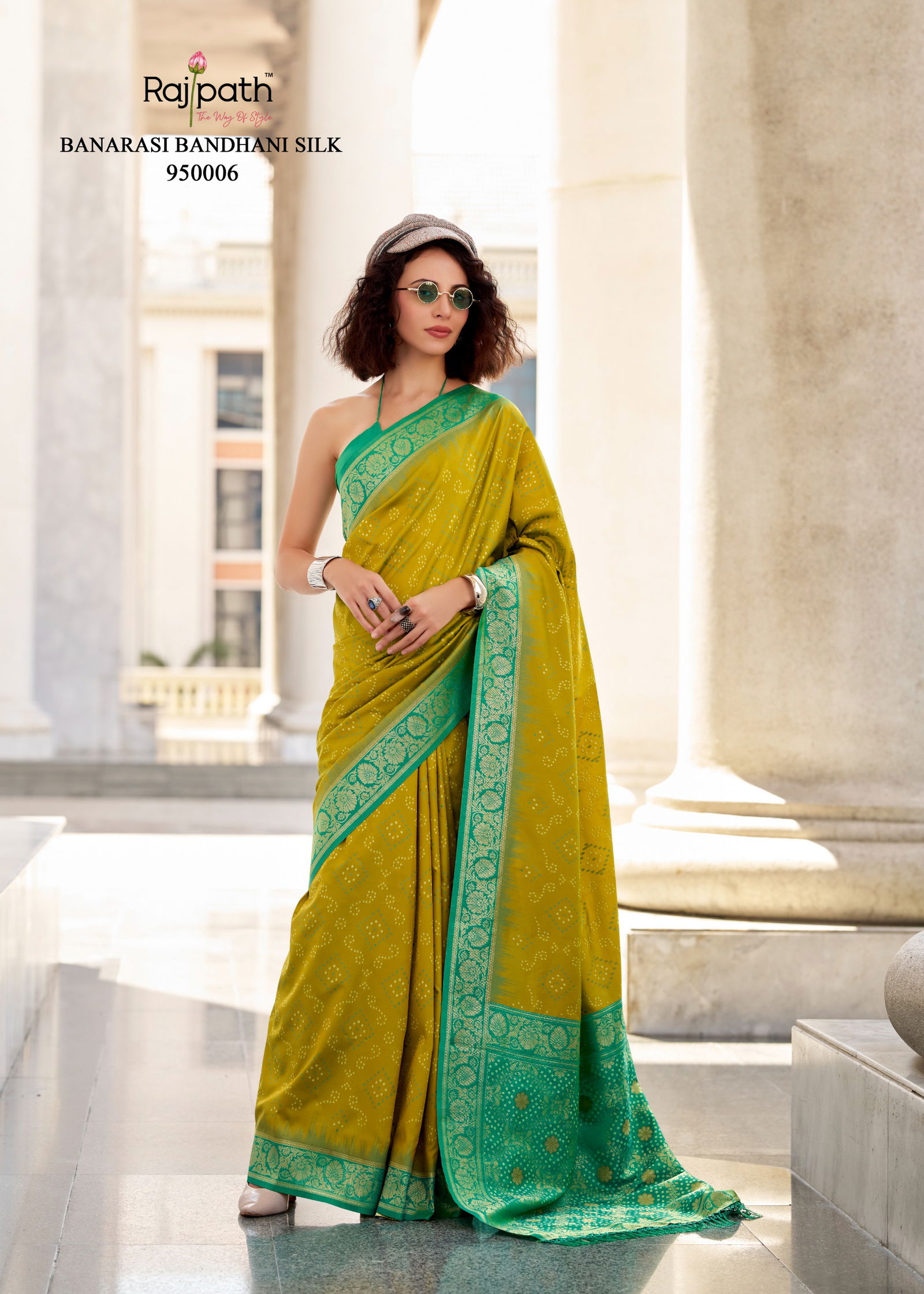 Zara Silk By Rajpath Ikkat Bandhani Designer Saree Suppliers In India