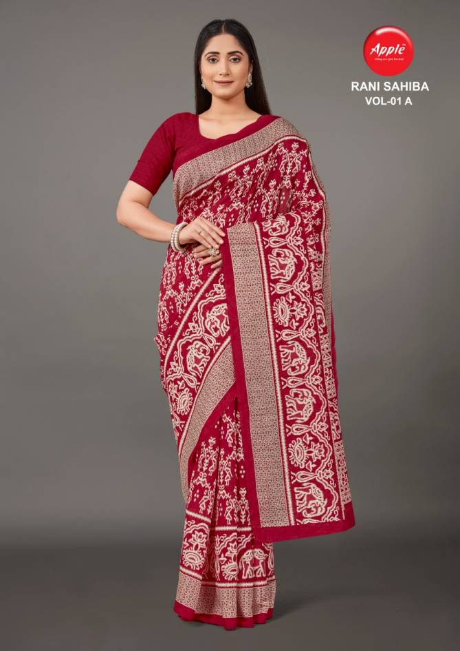Apple Rani Sahiba 1 Latest Ethnic Wear Bhagalpuri Silk Printed Saree Collection