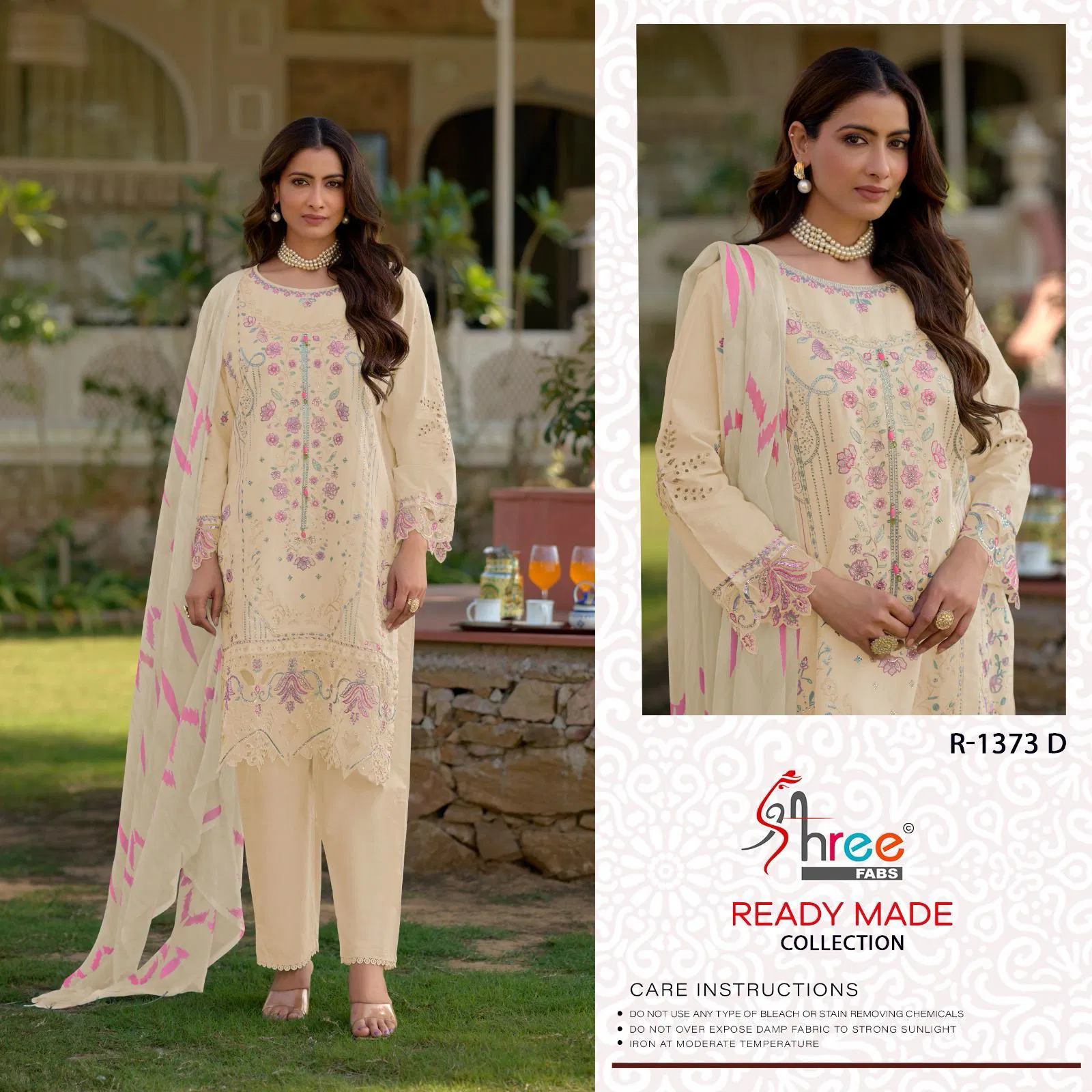  R 1373 Cambric Cotton by Shree Ready Made Pakistani Salwar Suits