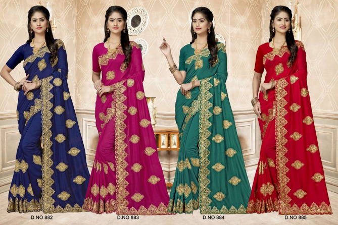 Kalista Nivika Nx Latest Fancy Designer festive Wear Silk Embroidered Saree Collection 
