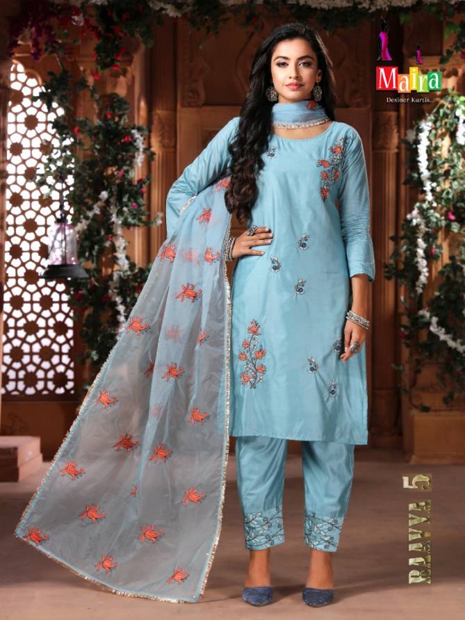 Maira Raavya 5 Fancy Festive Wear Silk Designer Ready Made Collection