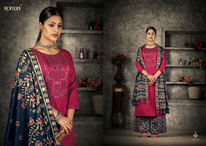 Patiyala Dreams By Romani Pashmina Kurti Bottom With Dupatta Dress Material Catalog