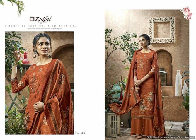 Zulfat Heenaz Latest Designer Printed Casual Wear Dress Material Collection 