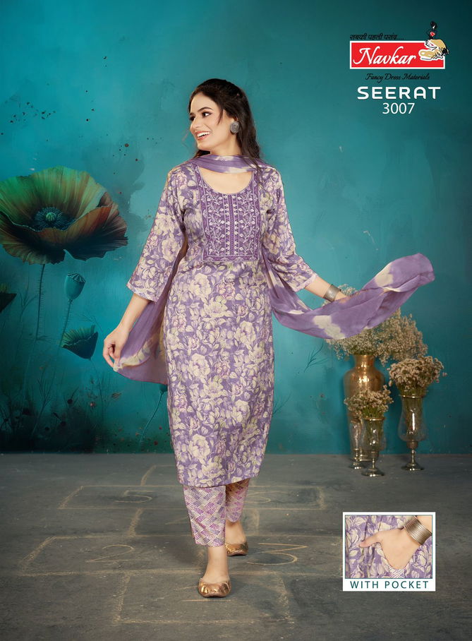 Seerat Vol 3 By Navkar Rayon Foil Printed Kurti With Bottom Dupatta Orders In India